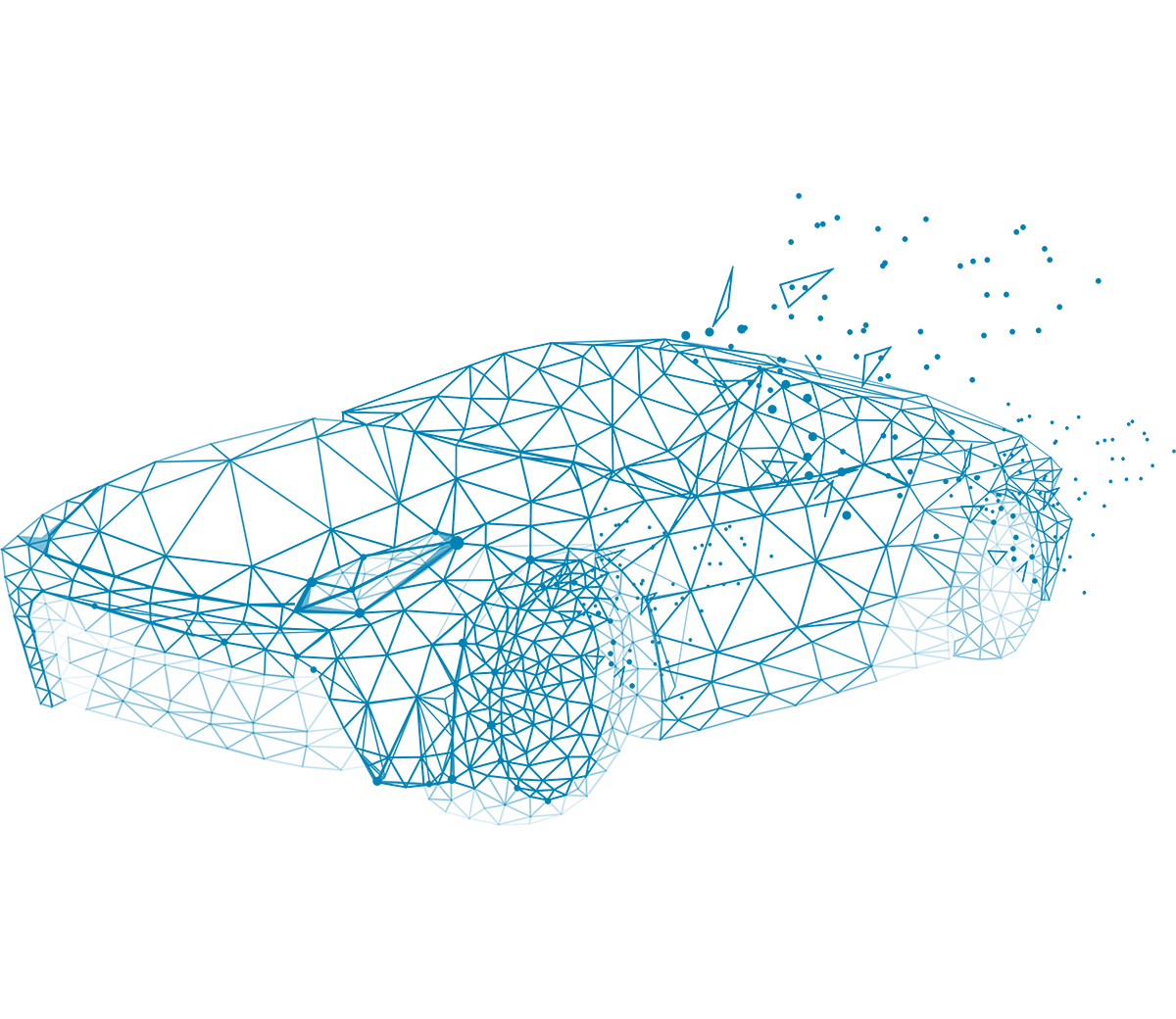 lijntekening van een auto